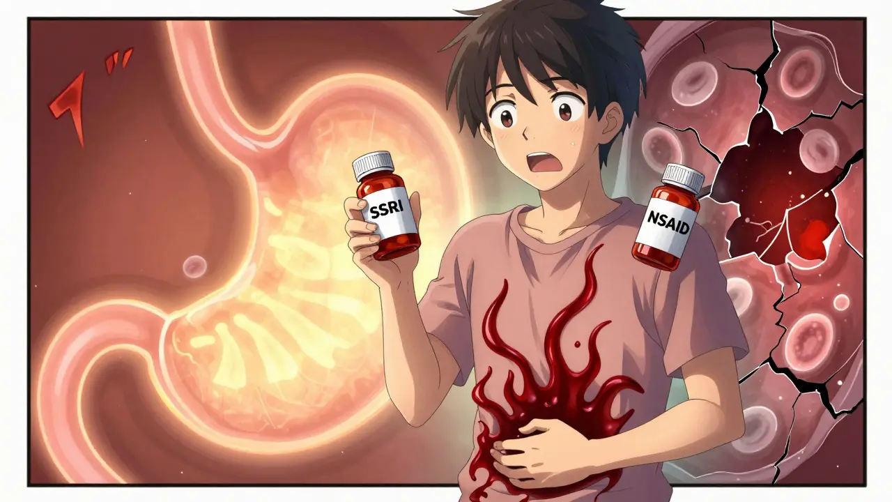 SSRIs and NSAIDs Together: Why They Raise GI Bleeding Risk and How to Stay Safe